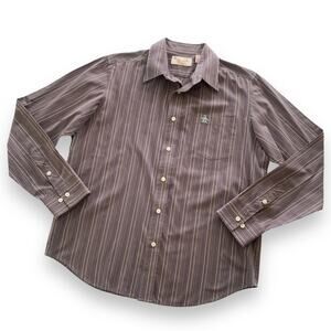 Original Penguin Men’s Striped Long Sleeve Button Down Shirt Size Large